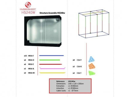 Hydro shoot 238x120x200 cm