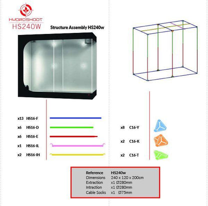 Secret Jardin Hydro shoot 238x120x200 cm
